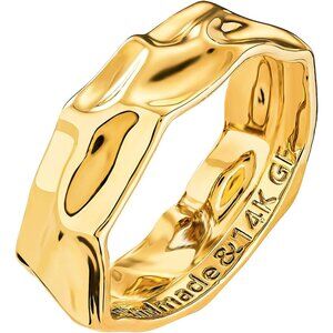 Dainty Stacking Ring Statement Ring Eternity Bands Jewelry Gift 14K Gold Plated